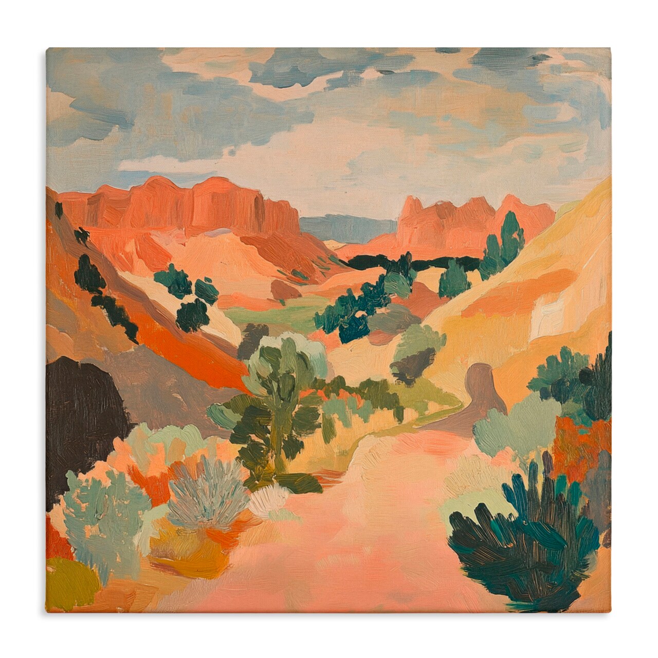 Stupell Industries Abstract Desert Scene Canvas, design by Petal Prints Design
